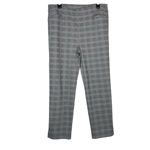 Chico's Brigitte Slim Ankle Pants Glen Plaid Size 12 Stretch - Picture 1 of 8
